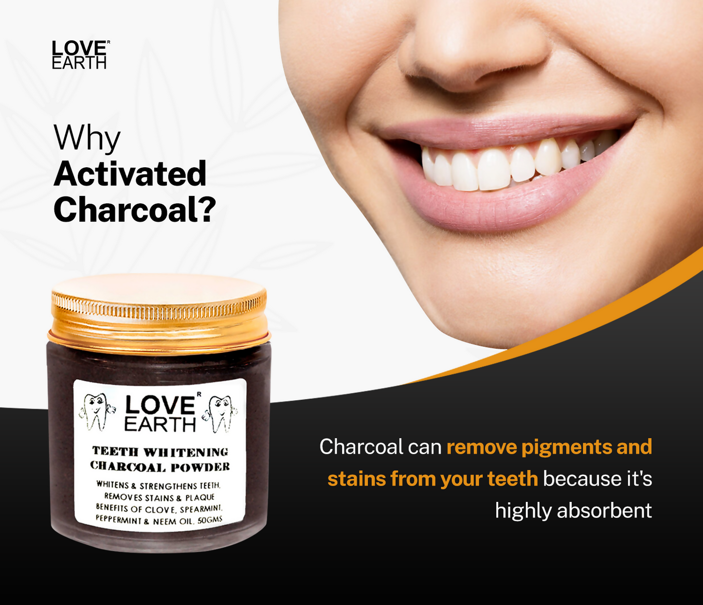 Love Earth Teeth Whitening Charcoal Powder