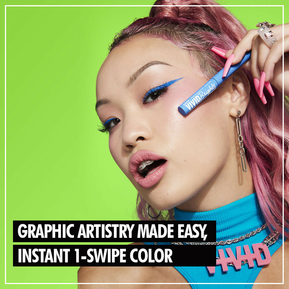 NYX Professional Makeup Vivid Bright Liquid Eyeliner - Cobalt Crush