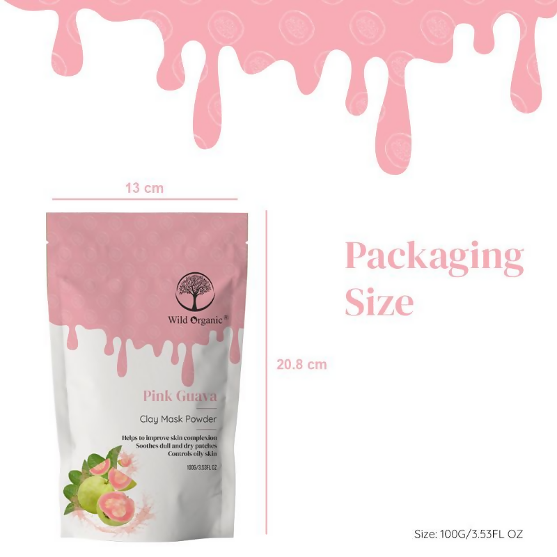 Wild Organic Pink Guvava Clay Mask Powder