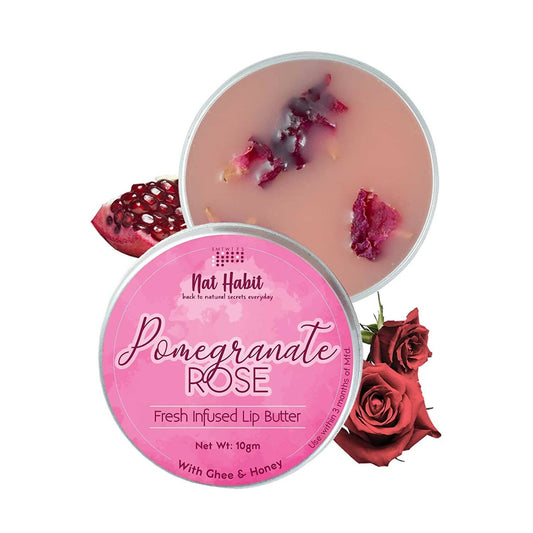 Nat Habit Pomegranate Rose Lip Butter With Ghee And Honey