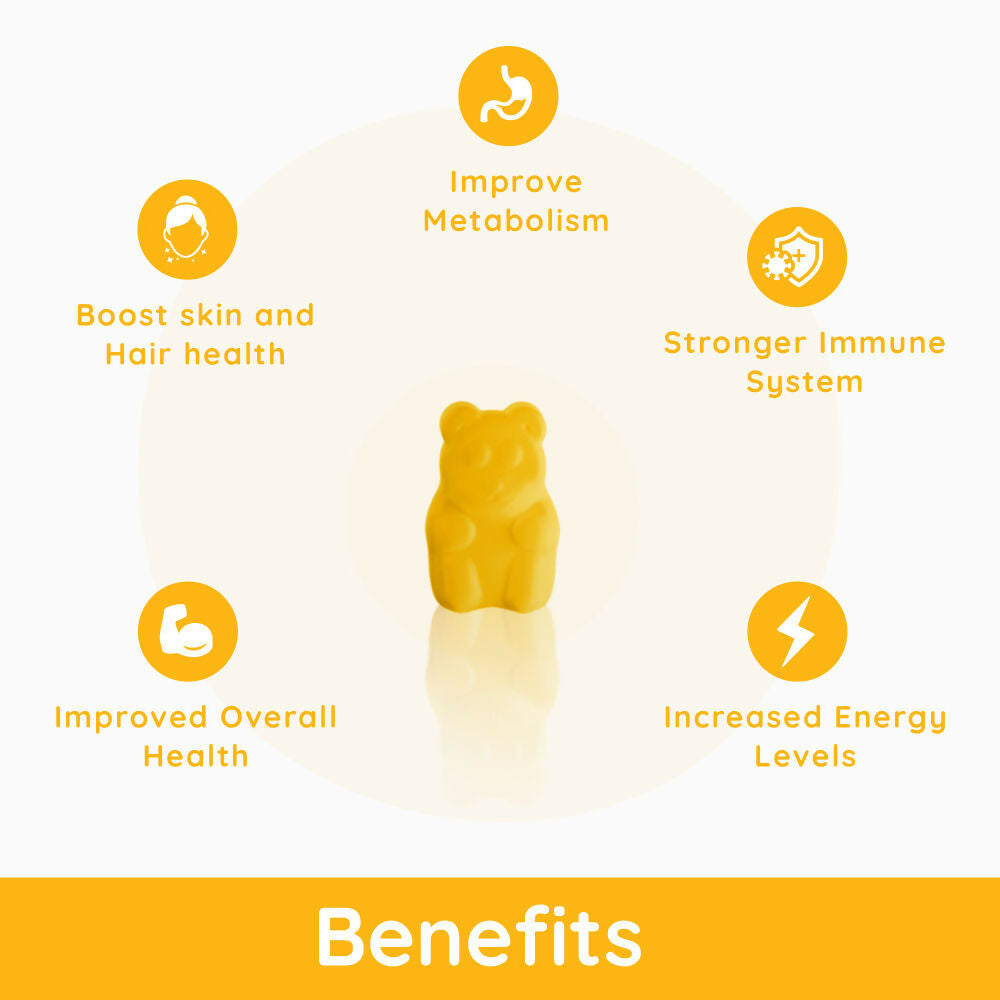 Purna Gummies Multivitamin Mango Gummies with Vitamins & Minerals