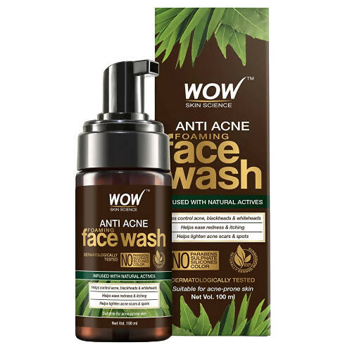 Buy Wow Skin Science Anti Acne Foaming Face Wash from DrMediCart, Ship from India to USA