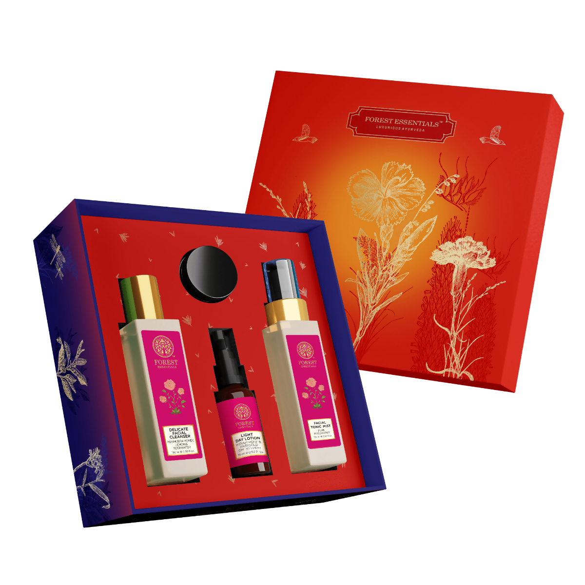 Forest Essentials Patina Rose Glow Kit Gift Box