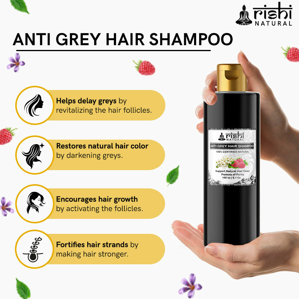 Rishi Natural Anti Grey Hair Shampoo