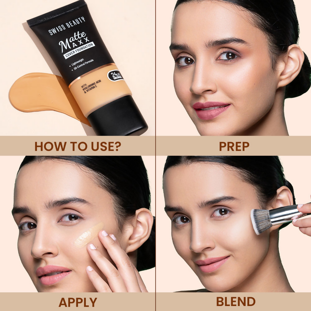 Swiss Beauty Matte Maxx Cover Foundation - 6 Deep Warm