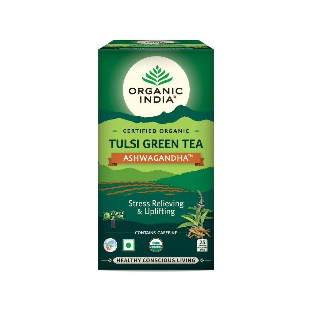 Buy Organic India Tulsi Green Tea Ashwagandha from DrMediCart, Ship from India to USA