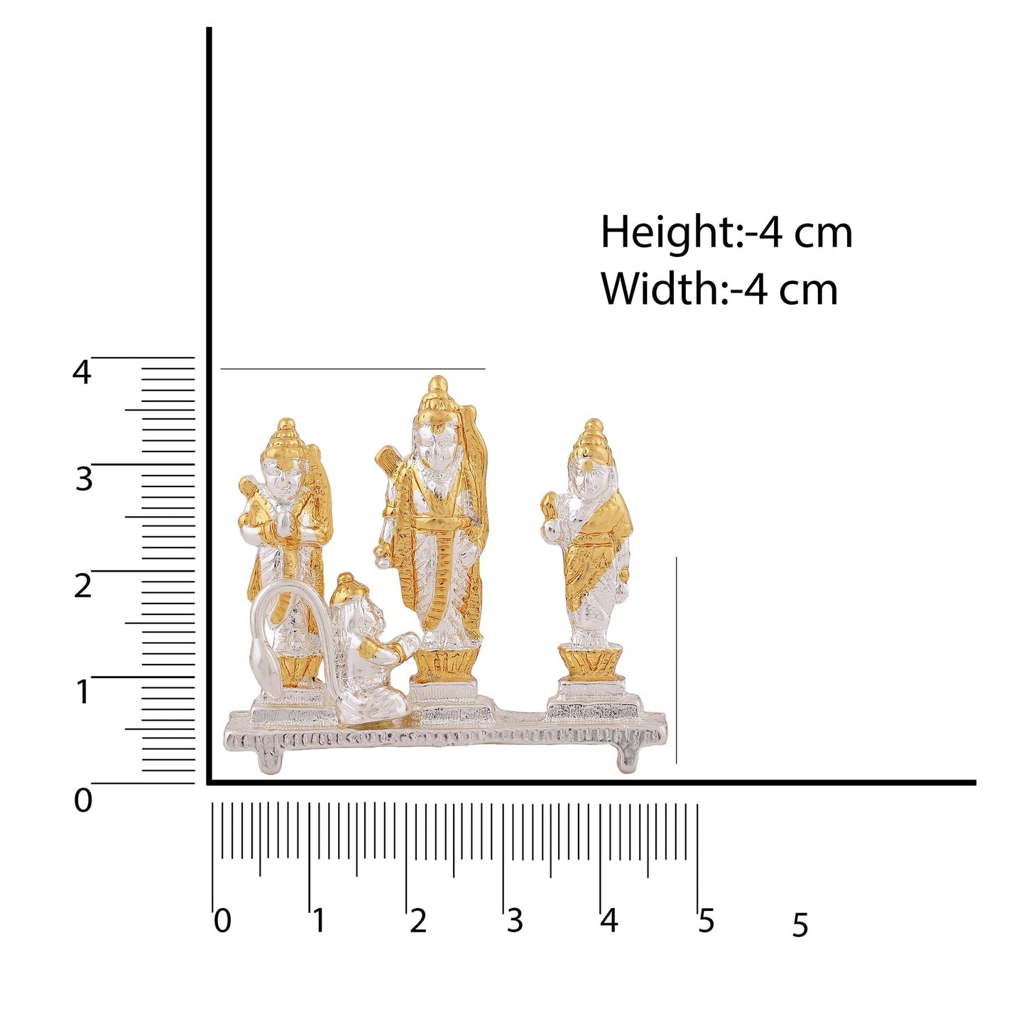 Estele Gold-Polished Spiritual Ram Darbar|God Ram,Laxman,Sita & Hanuman Idol for Home/Car DÃ©cor