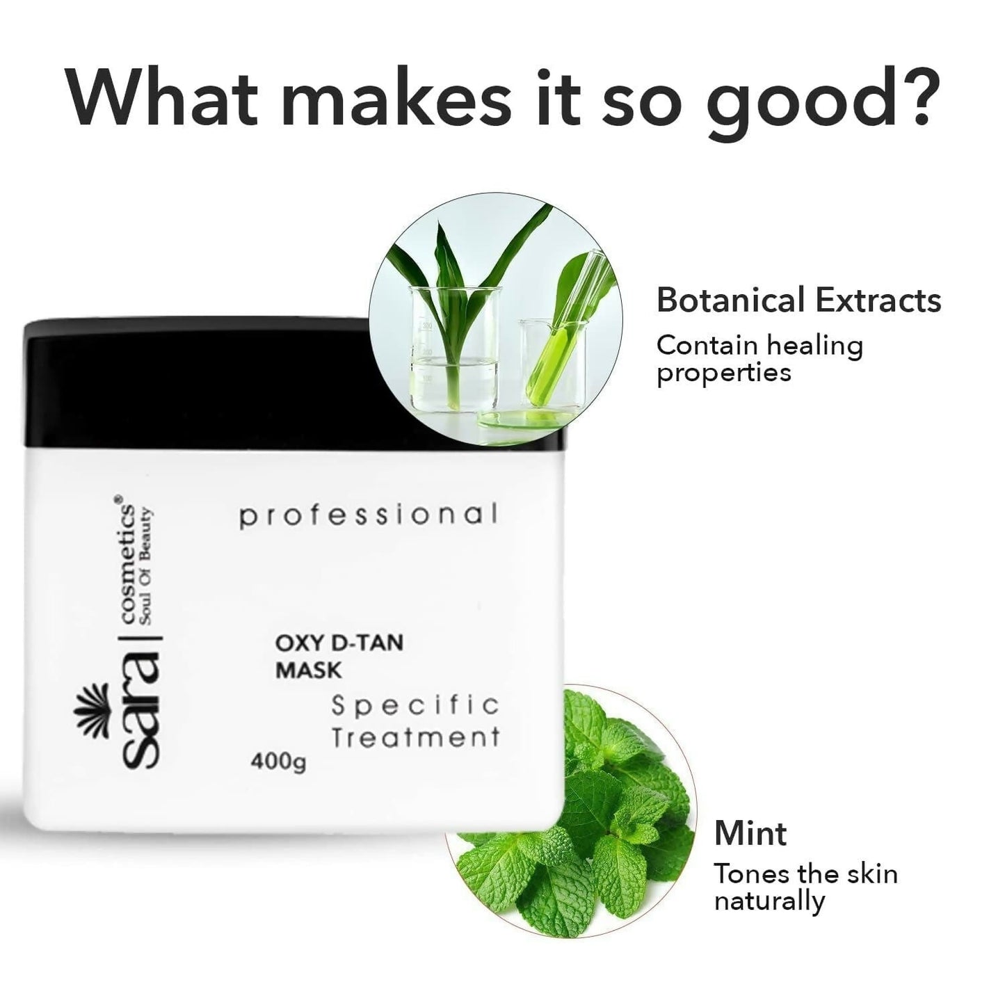 Sara Oxy D-TAN Mask For Instant Tan Removal & Glowing Skin