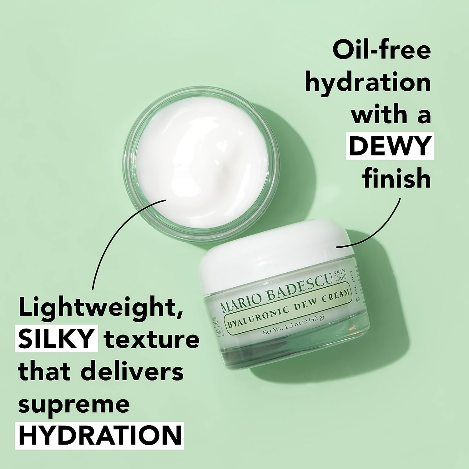 Mario Badescu Oil Free Hyaluronic Dew Cream Hydrating Face Cream