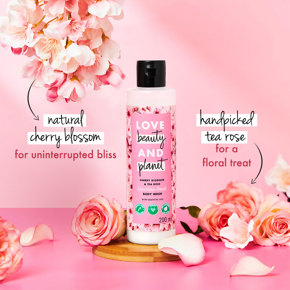 love beauty and planet cherry blossom tea rose body wash buy in usa