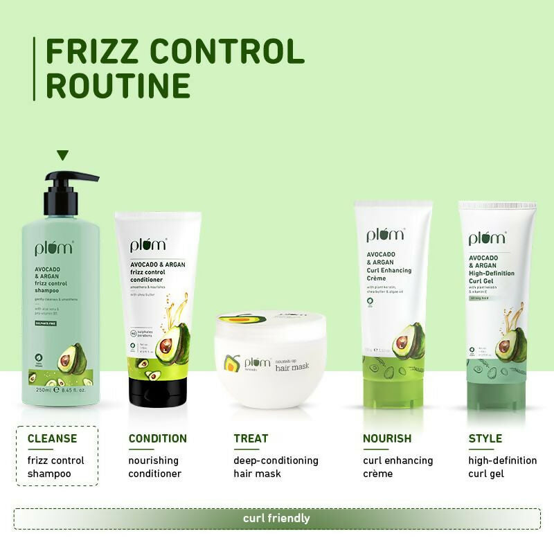 Plum Avocado & Argan Oil Sulphate-Free Shampoo For Frizzy Hair