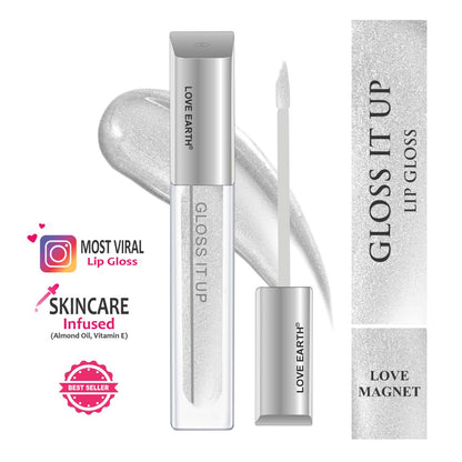 Love Earth Lip Gloss - Love Magnet (Silver Glitter)