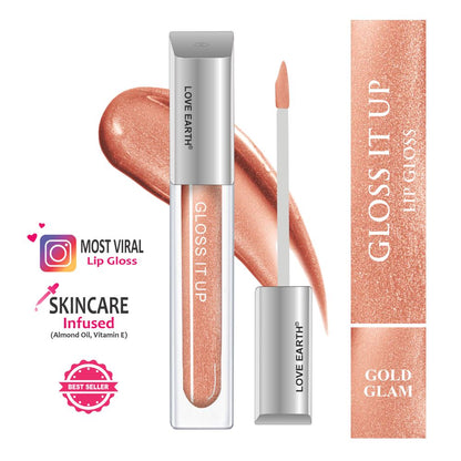 Love Earth Lip Gloss - Gold Glam (Golden)