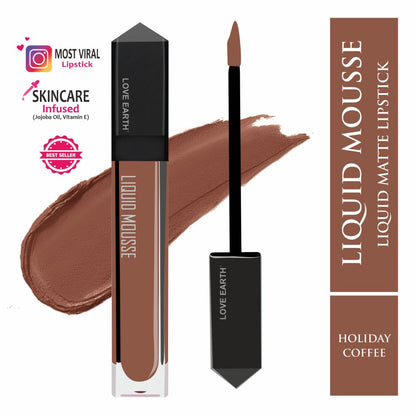 Love Earth Liquid Mousse Lipstick - Holiday Coffee