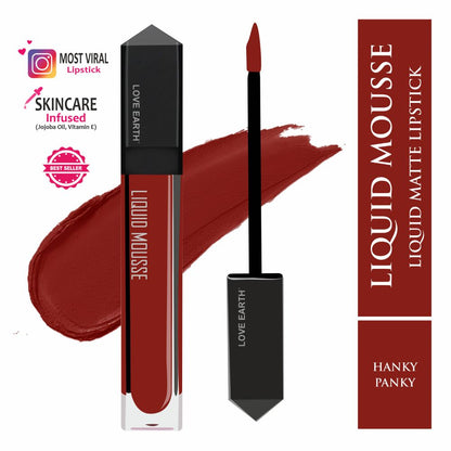 Love Earth Liquid Mousse Lipstick - Hanky Panky