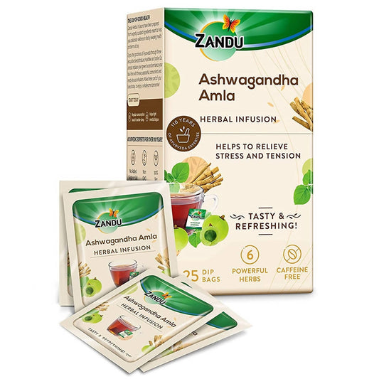 Buy Zandu Ashwagandha Amla Herbal Infusion Tea from DrMediCart, Ship from India to USA