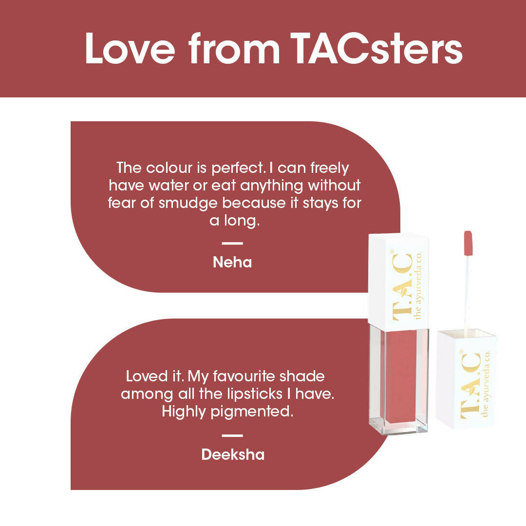 TAC - The Ayurveda Co. Liquid Matte Brown Bae Lipstick - DrMediCart