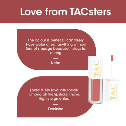 TAC - The Ayurveda Co. Liquid Matte Brown Bae Lipstick - DrMediCart