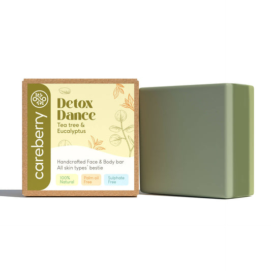 Buy Careberry cleanse  Dance Tea Tree & Eucalyptus HandCrafted Face & Body Bar from DrMediCart, Ship from India to USA