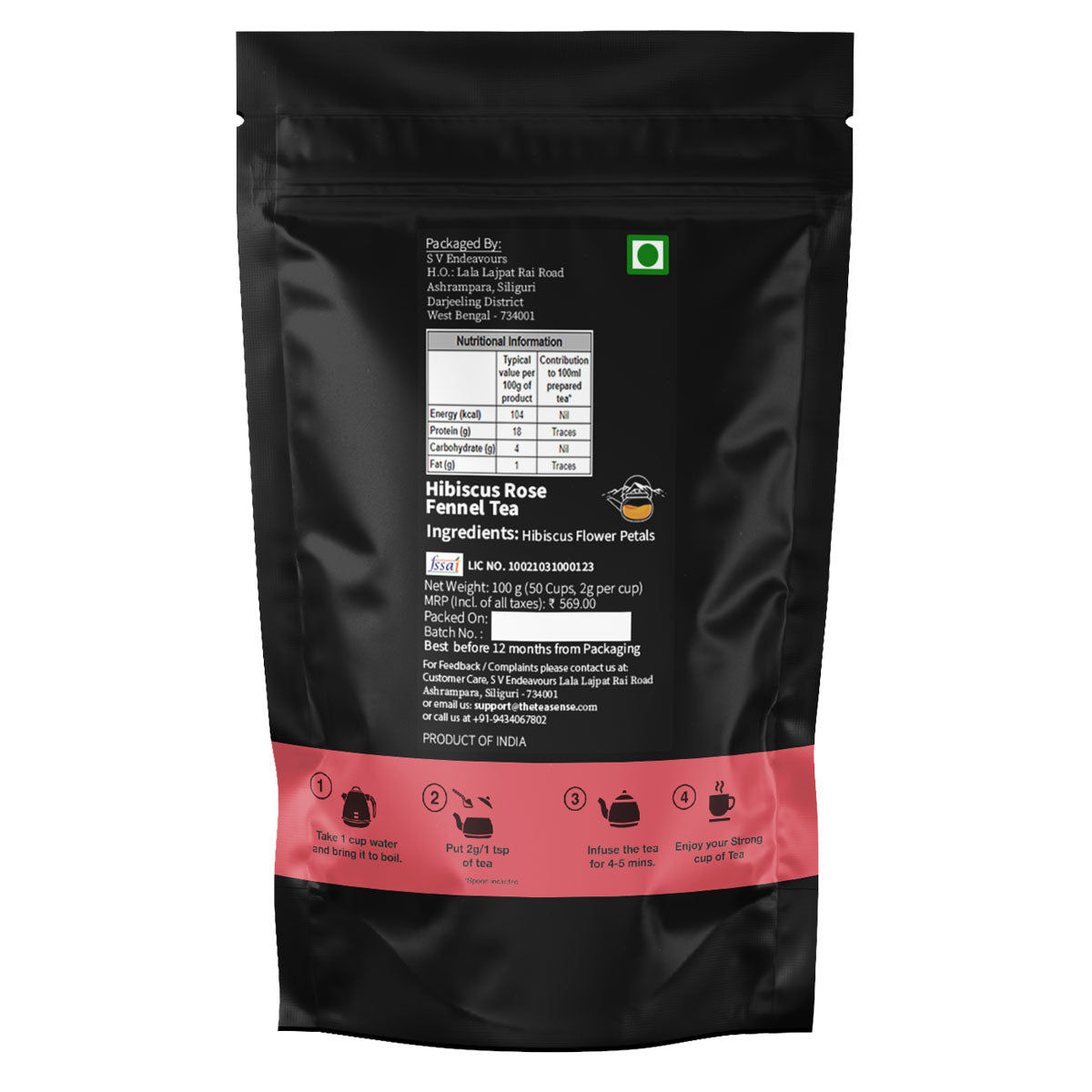 Tea Sense Hibiscus Rose Tea - Drmedicart