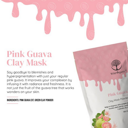 Wild Organic Pink Guvava Clay Mask Powder