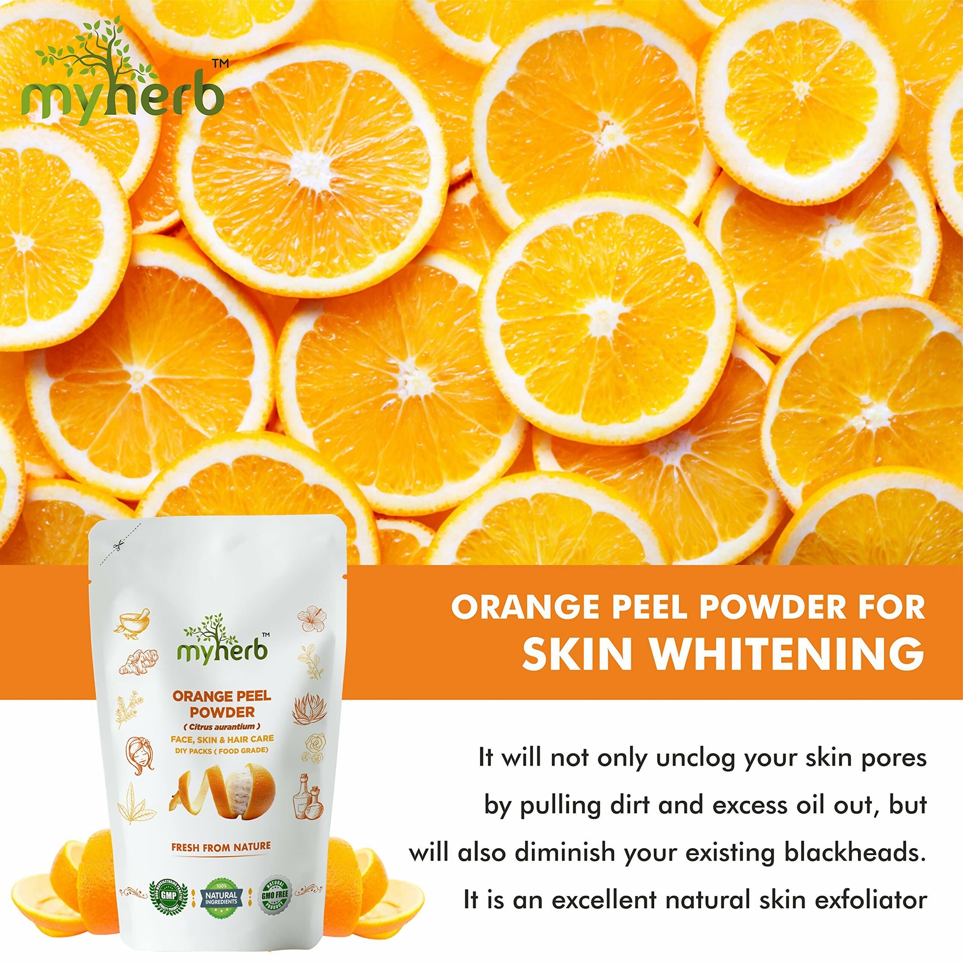 Myherb Pure Natural Organic Orange Peel Powder