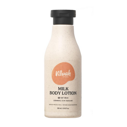 Vilvah Store Milk Body Lotion With Oat Milk, Ceramides And Olive Squalane