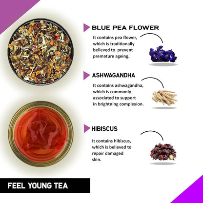 Teacurry Feel Young Tea Bags (Anti Ageing Tea) - Drmedicart
