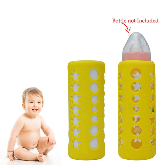 Buy Safe-O-Kid Silicone Baby Feeding Bottle Cover Cum Sleeve for Insulated Protection 250mL- Yellow from DrMediCart, Ship from India to USA