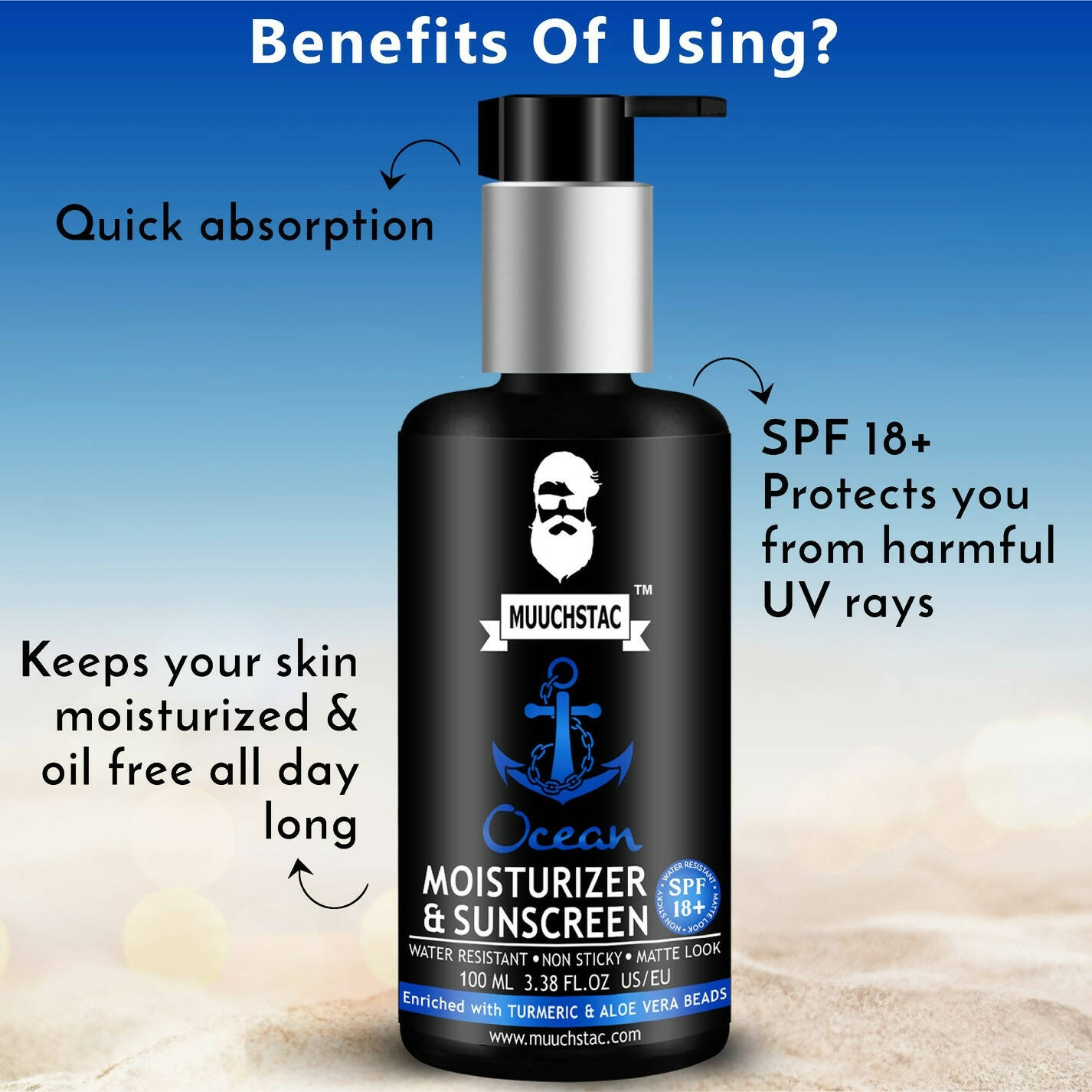 Muuchstac Ocean Moisturizer & Sunscreen For Men - DrMediCart