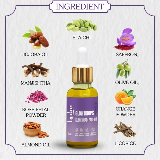 Buy Bake Kumkumadi Face Oil For Brightening & Glowing Skin from DrMediCart, Ship from India to USA