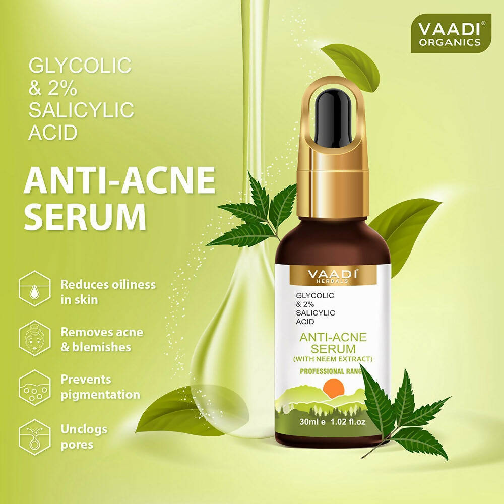 Vaadi Herbals Anti-Acne Serum With Glycolic & 2% Salicylic Acid - Drmedicart