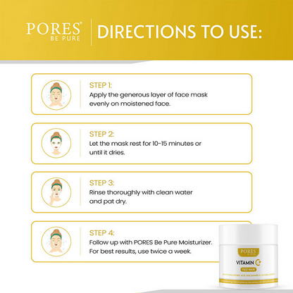 Pores Be Pure Vitamin C Clay Face Mask With Hyaluronic Acid