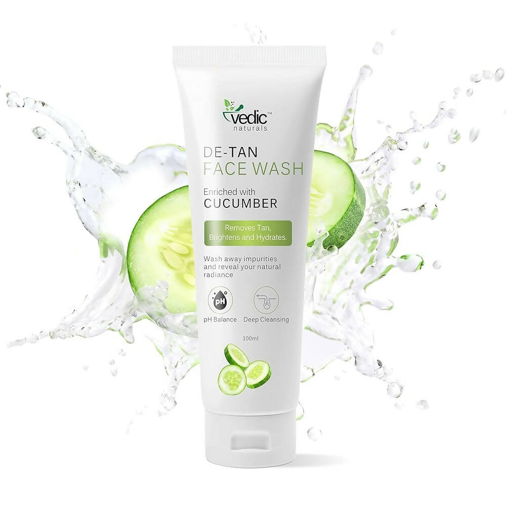 Vedic Naturals Cucumber De Tan Face Wash