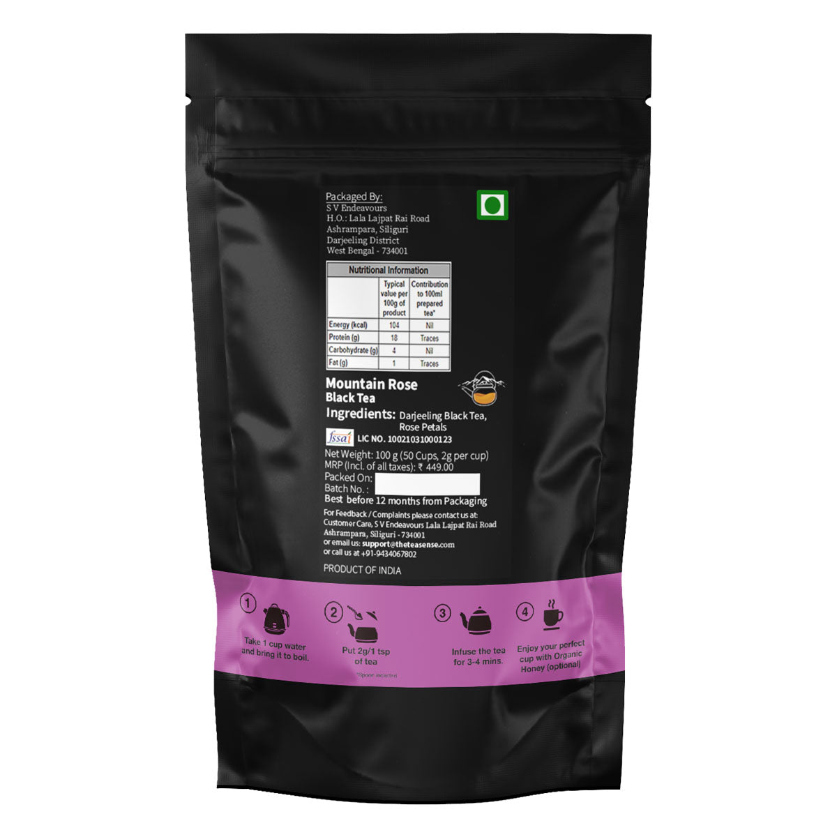 Tea Sense Mountain Rose Black Tea - Drmedicart
