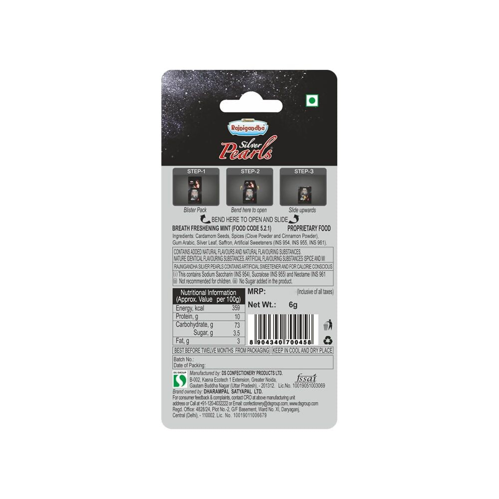 Rajnigandha Silver Pearls Mouth Freshener