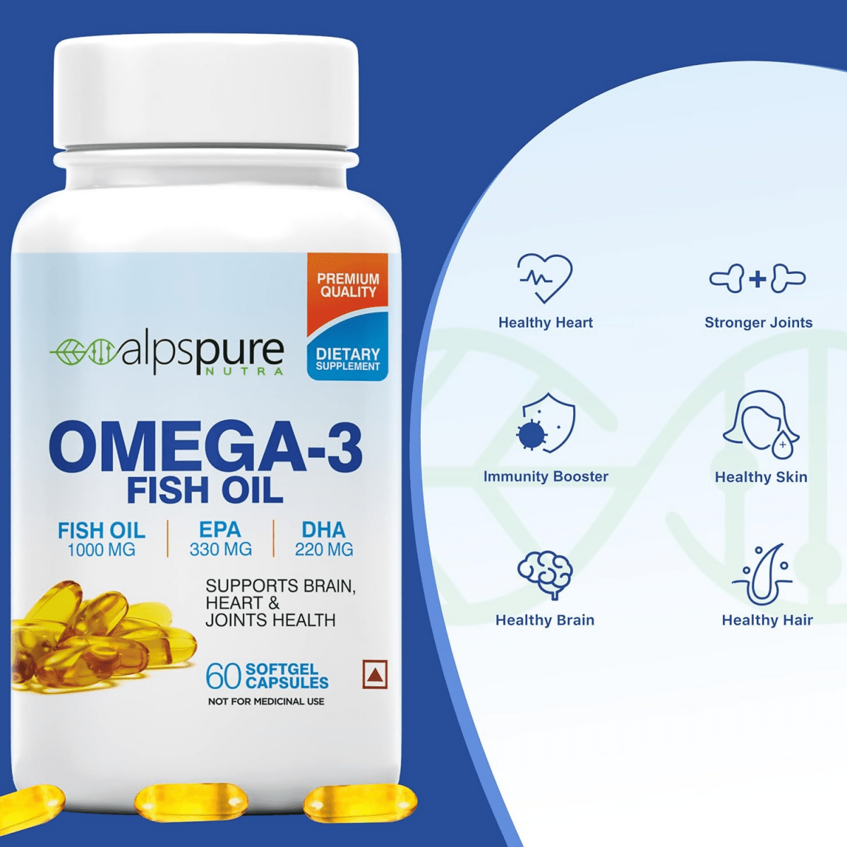 Alpspure Nutra Omega 3 Fish Oil Capsules
