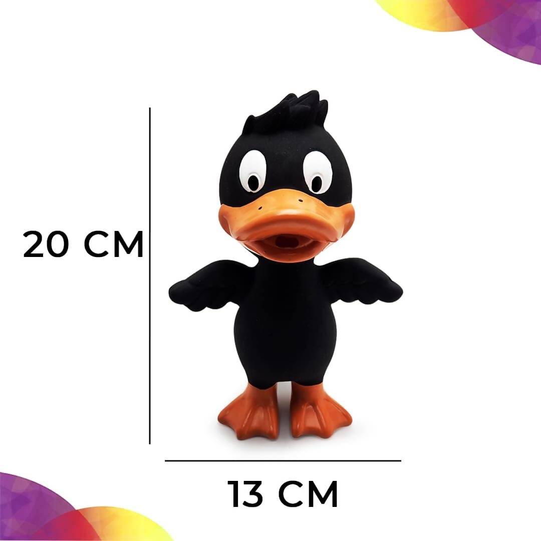 Goofy Tails Latex Dog Toys Duck  - Black