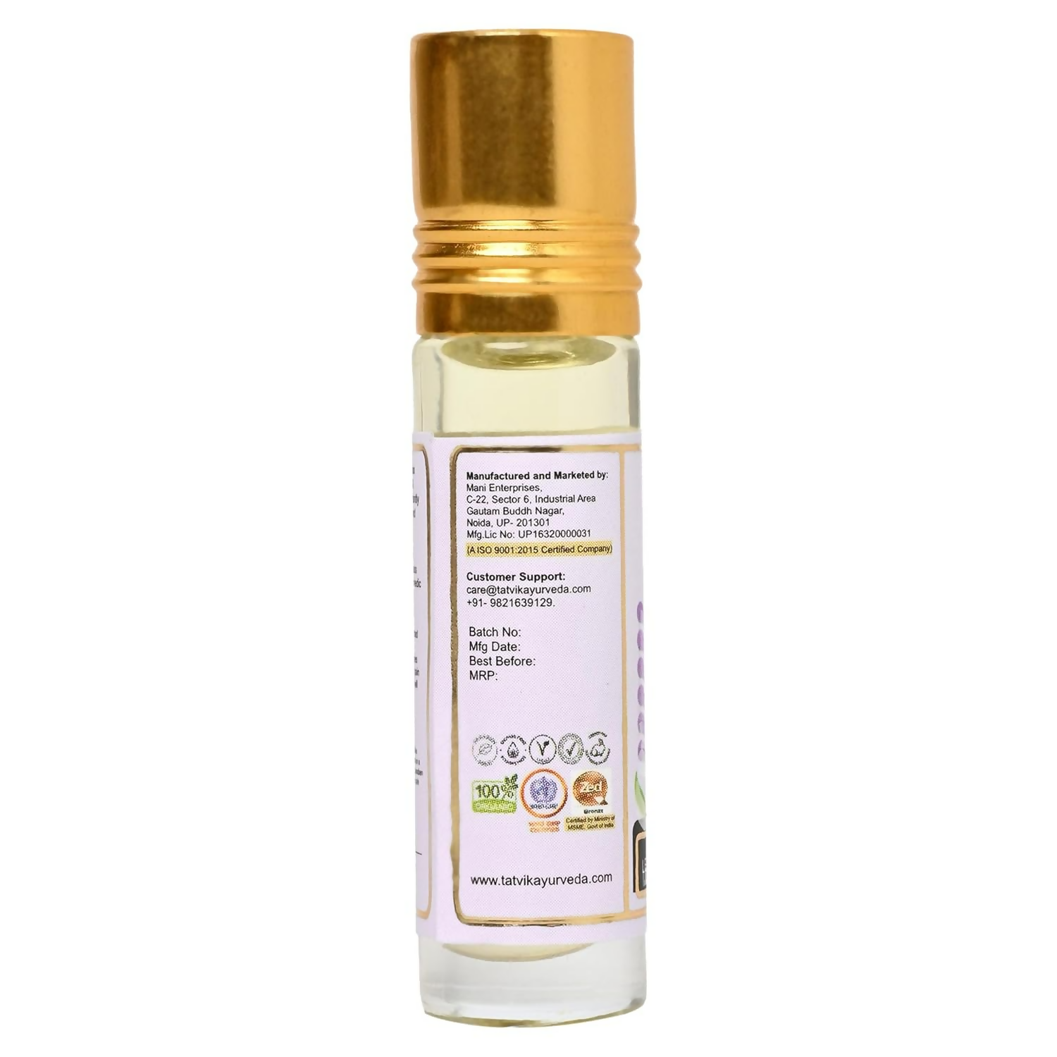 Tatvik Ayurveda Shuddhabuti Headache & Pain Releiving Oil (Lemongrass, Ginger & Tulsi)