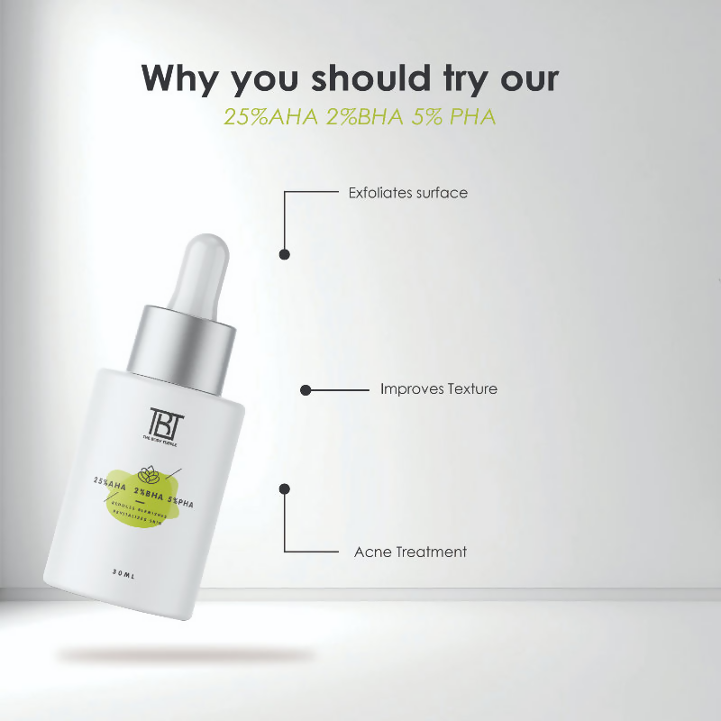 The Body Temple 25% AHA + 2% BHA & 5% PHA Peeling Solution for Face