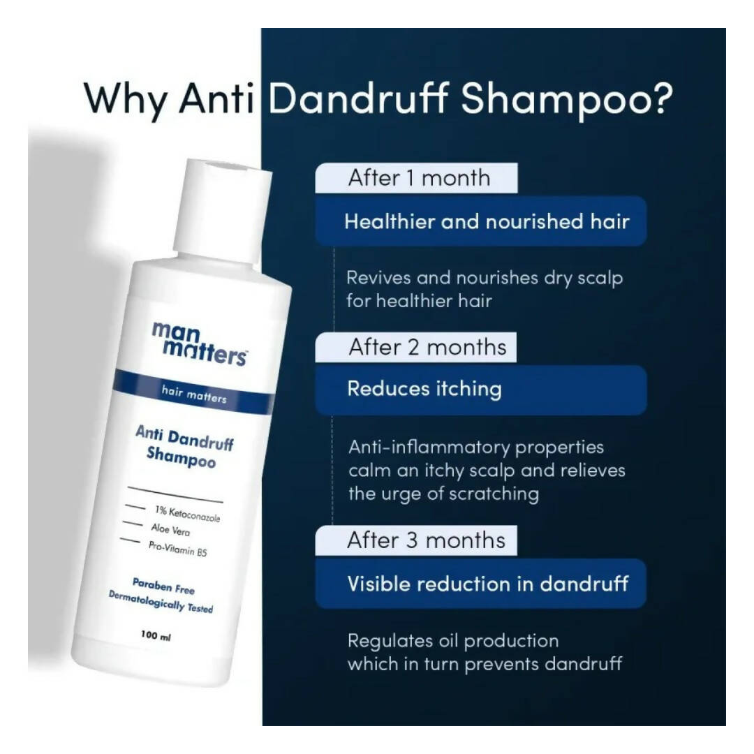Man Matters Anti Dandruff Shampoo For Men With Aloe Vera & Oat Extract