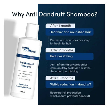 Man Matters Anti Dandruff Shampoo For Men With Aloe Vera & Oat Extract