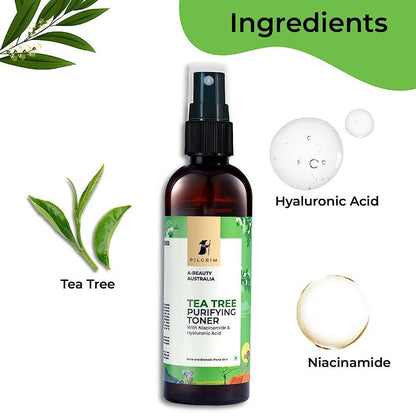 Pilgrim Tea Tree & 2% Niacinamide Purifying Toner for Oily Skin