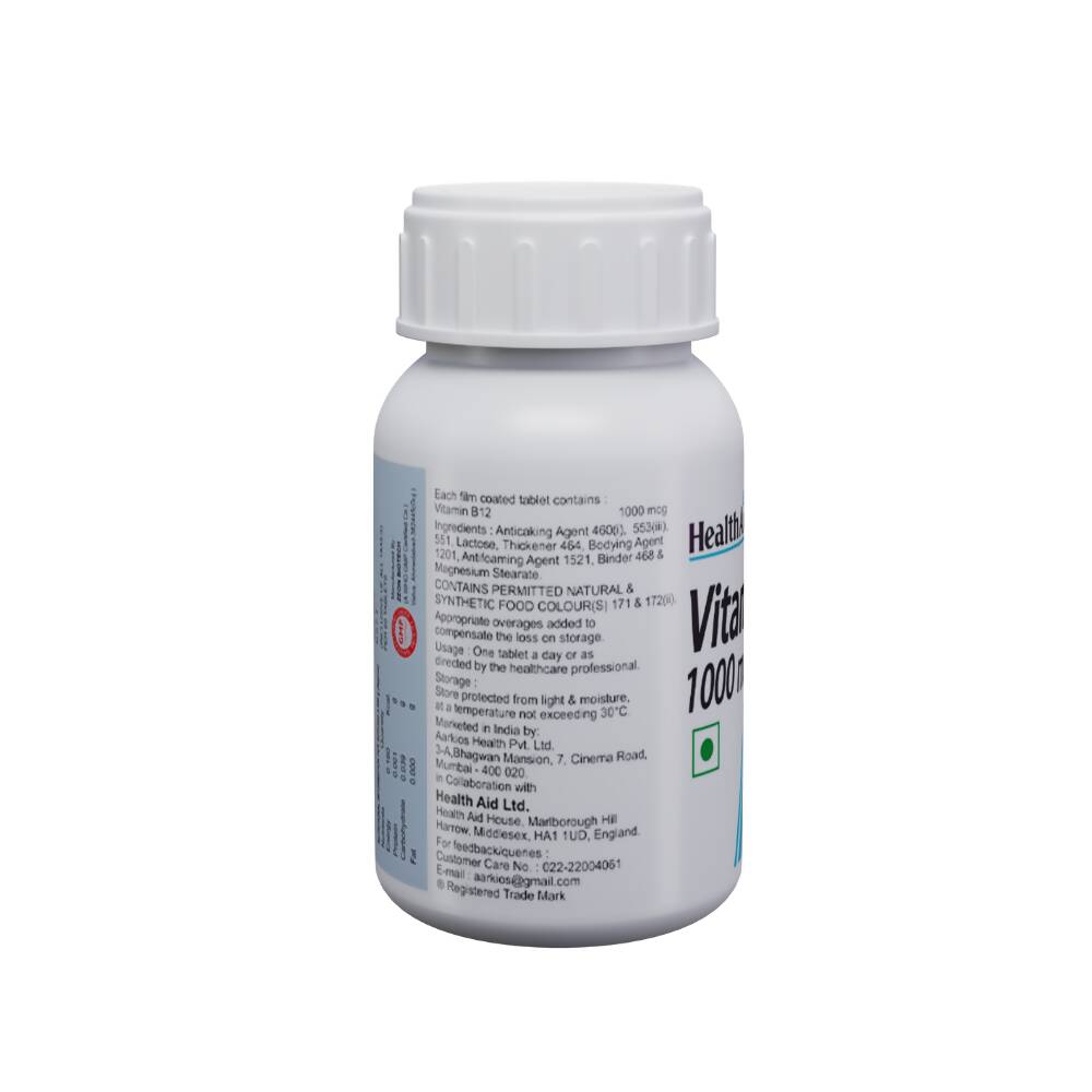 HealthAid Vitamin B12 1000 mcg Mega Strength Tablets - Limited Time Offer