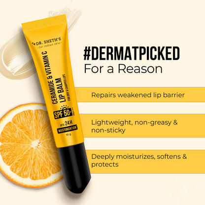 Dr. Sheth's Ceramide & Vitamin C Lip Balm 24H Moisturization