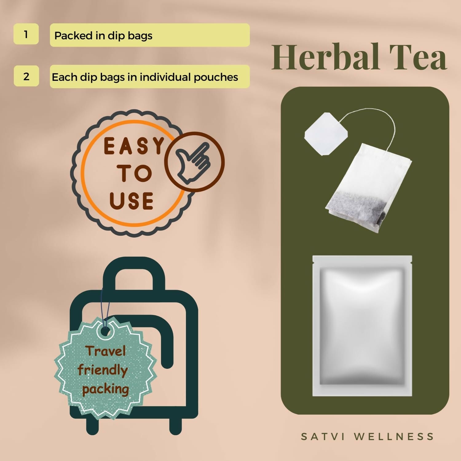 Satvi Wellness Ajwain Tea | Carom Seed Tea Bags