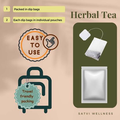 Satvi Wellness Ajwain Tea | Carom Seed Tea Bags