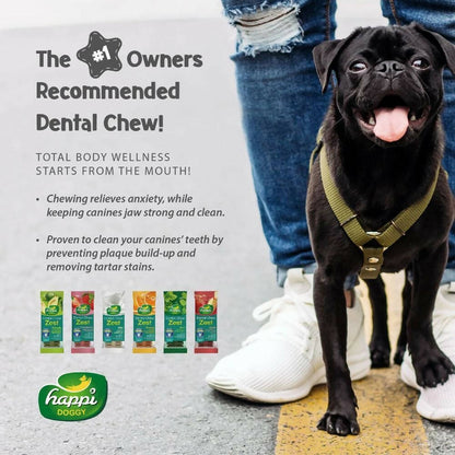Happi Doggy Dental Chew Zest  - Orange