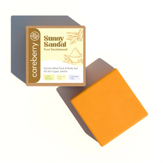 Buy Careberry Sunny Sandal Brightening Handcrafted Face & Body Bar from DrMediCart, Ship from India to USA