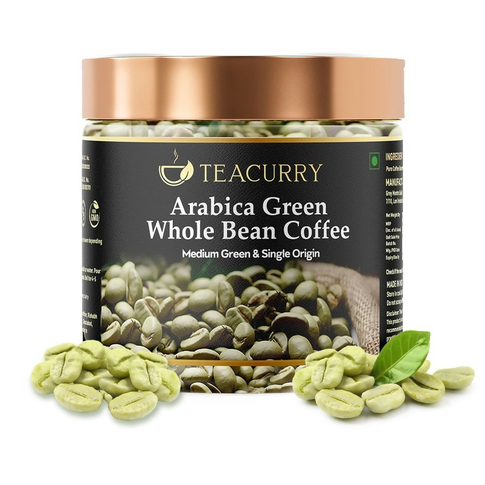 Buy Teacurry Arabica Green Coffee Bean (Raw Whole Beans, 100% Arabica, Unroasted) from DrMediCart